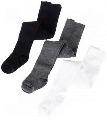 Набор колготок Duna 64 р.68-74 белый/серый/черный 