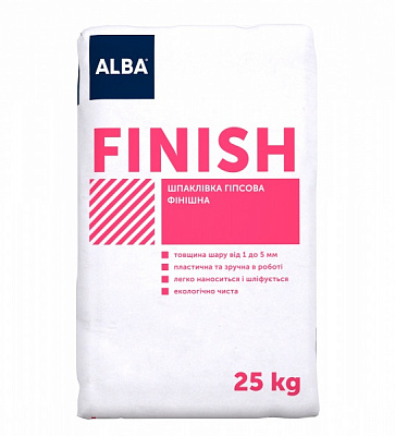Шпаклевка АЛЬБА FINISH 25 кг