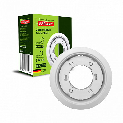 Світильник точковий Eurolamp 30 Вт GX53 білий LH-GX53(white)