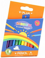 Карандаши цветные Rainbow PC1104DA, 12 шт. Y PLUS