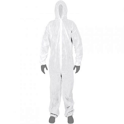 Комбинезон защитный из спанбонда на молнии 25 г/кв. м р. XXXXL рост универсальный белый