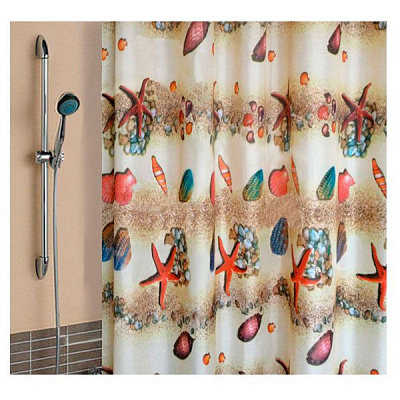 Шторка для душа Vilina Пляж 180x180 см