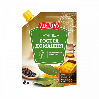 Горчица ЩЕДРО Острая домашняя 120 г