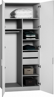 Шкаф для одежды Грейд Стефани-1 агат серый глянец 