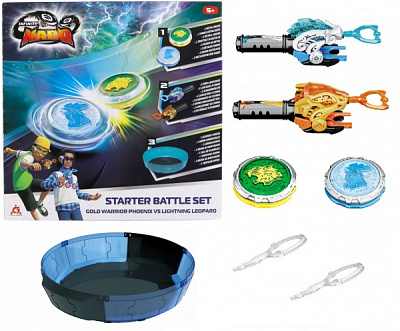 Игровой набор Infinity Nado VI Starter Battle Set Gold Warrior Phoenix vs Lighting Leopard EU654183