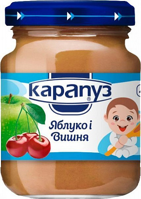 Пюре Карапуз яблоко, вишня 
