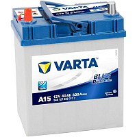 Аккумулятор автомобильный Varta A15 40А 12 B «+» слева