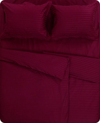 Комплект постільної білизни Exclusive Purple сімейний бордовий La Nuit