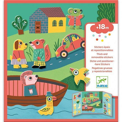 Альбом із наклейками Djeco Тварини, що переміщуються DJ09071