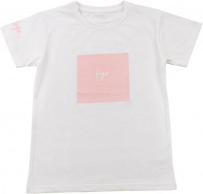 Футболка для девочек Фламинго р.134 молочный 806-417 