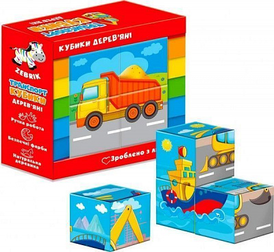 Кубики Vladi Toys Транспорт ZB1001-03