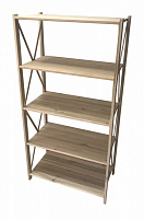 Этажерка LEVOR Wood Прованс 5 полок 1550x780x300 мм дерево светлое 