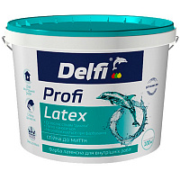 Краска акриловая Delfi Profi Latex мат белый 7кг