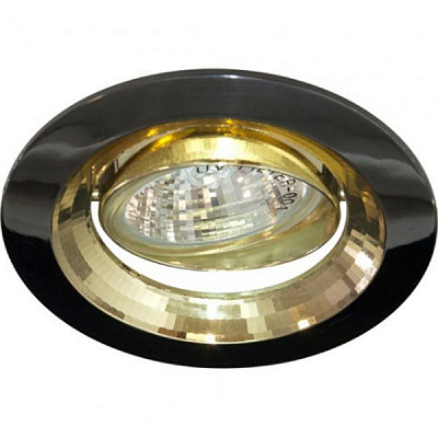 Светильник Feron DL2009 G5.3 черний металлик/золото