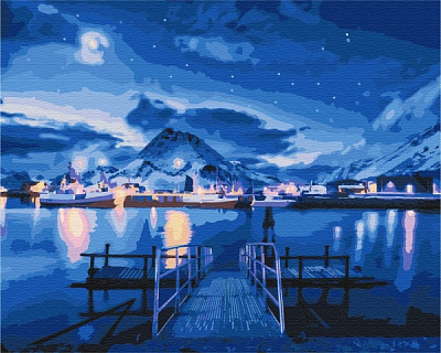 Картина за номерами Полярне сяйво PBS52595 40x50 см Brushme