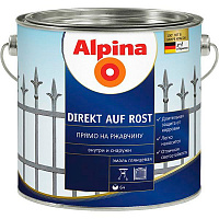 Емаль Alpina алкідна Direkt auf Rost 3 в 1 RAL5010 темно-синій глянець 0.3л