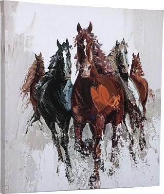 Репродукция Horses 80-74 80x80 см 