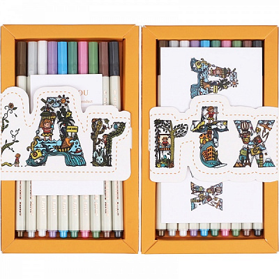 Набор маркеров Arrtx металлических 10 цветов 20 шт. AMP-1500 LC302291 