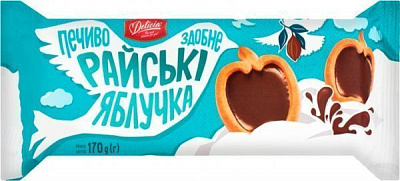 Печенье Делиция сдобное Райские яблочки 170 г 