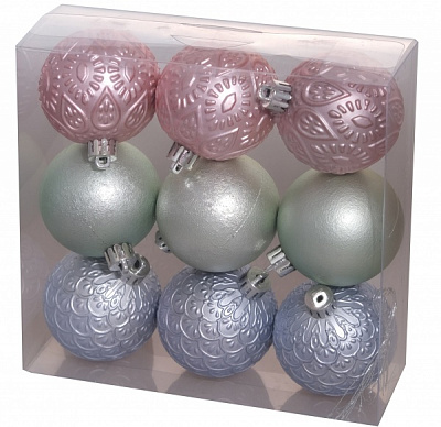 Набор елочных шаров GIF0638 d 60 мм 6 см 9 шт./уп.
