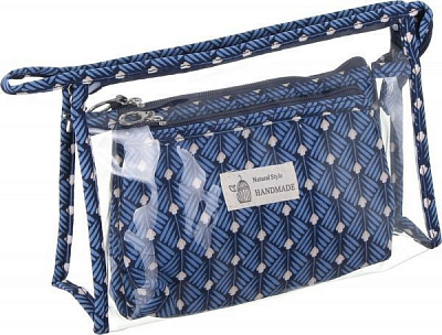 Набор косметичек Перо 3 шт B107-9 голубой 