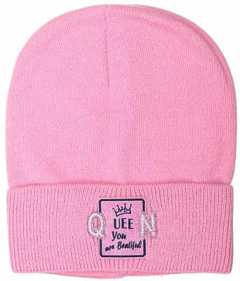 Шапочка дитяча для дівчинки Kraft+ RU078 р.52-54 рожевий