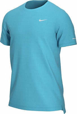 Футболка Nike M NK RN DVN MILER SS EMBOSS DA1317-447 р. 2XL бирюзовый