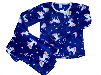 Пижама детская детские Моя планета единорог на синем р.146–152 синий с рисунком Пж601-6 