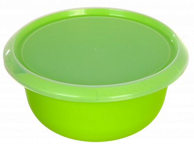 Миска з кришкою 3,75 л пластикова оливкова Алеана