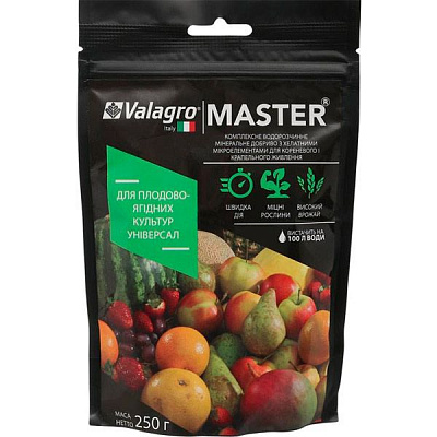 Добриво мінеральне Valagro Master для плодово-ягідних культур 250 г