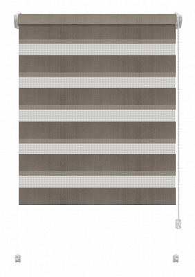 Ролета день-ночь Gardinia Мини Зебра 97x150 см мокко 