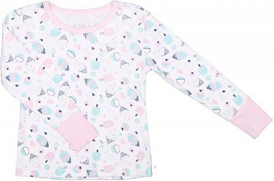 Пижама для девочек Фламинго р.104 молочный/с принтом 255-1007 