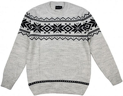 Кофта з орнаментом р.146 світло-сірий 10138