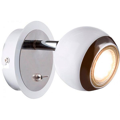 Спот Accento Lighting ALIN-Oslo-1 GU10 1x28 Вт хром/белый