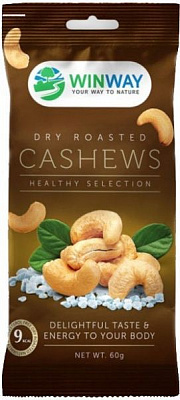 Кешью WinWay жареный соленый 60 г