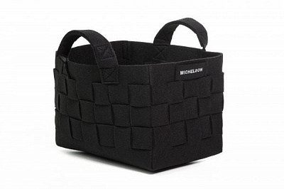 Корзина лукошко 25x25х35 см черный Michelson