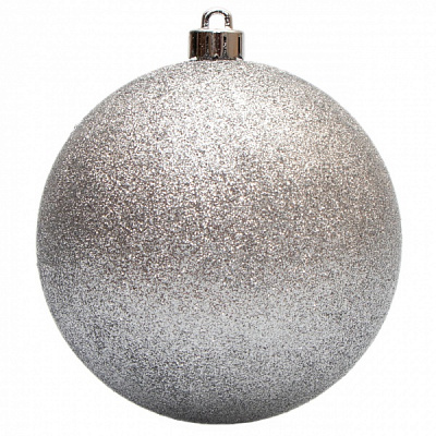 Шар новогодний Девилон 100 мм серебряный 250720