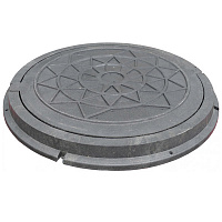 Люк канализационный PE RUSLANA 730 мм садовый без замка черный