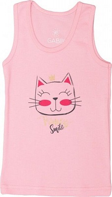 Майка для дівчаток Габбі Кіса р.98 рожевий із малюнком 11298