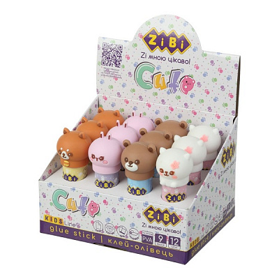 Клей-карандаш CUTE 9 г PVA 6300 ZiBi