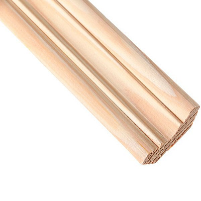 Плинтус Лира Сосновый срощенный 32х32х3000 мм