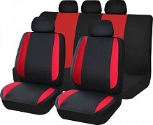 Комплект чехлов на сиденья универсал Auto Assistance TY1624-2 черный с красным