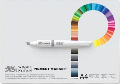 Склейка для маркеров Pigment marker A4 21x29.7 см 75 г/м² 50 листов Winsor&Newton