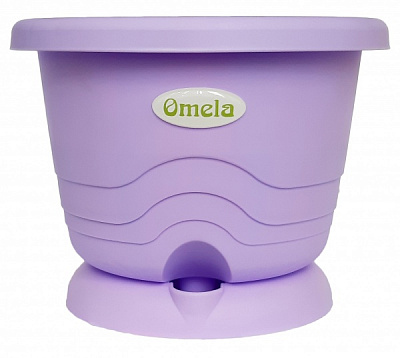 Горшок пластиковый Омела Пастель 4,5 л круглый лаванда (ТУ У 22.29-40031804-001:2022) 