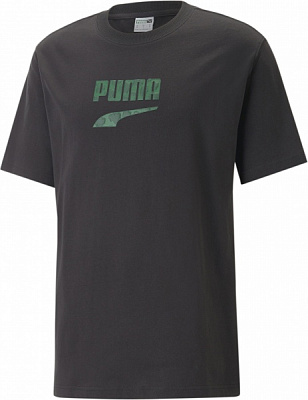 Футболка Puma PUMA DOWNTOWN LOGO GRAPHIC TEE 53824301 р.M черный