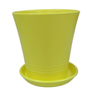 Горшок керамический Ориана-Запорожкерамика Модерн круглый 1л желтый 