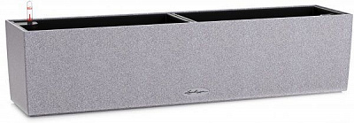 Вазон пластиковий Lechuza BALCONERA Stone 80 прямокутний 12л сірий камінь (15660)