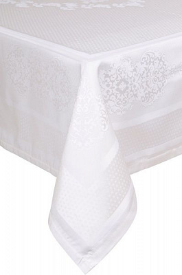 Скатерть Caramel 160x220 см кремовый Karna 