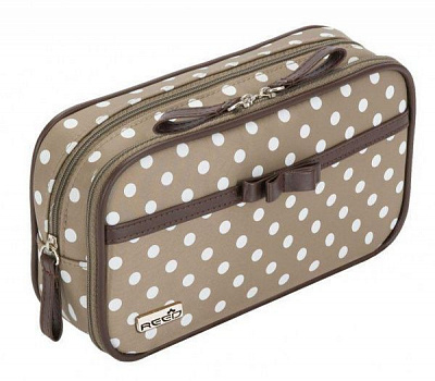 Косметичка REED Tiffany 7879 20x6.5x11 см коричневый с белым 