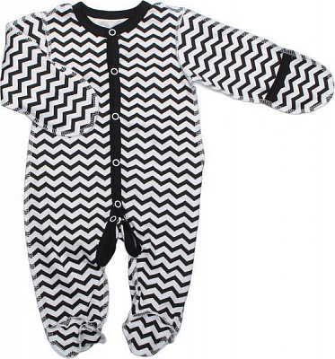 Комбинезон детский для мальчика Маленькие люди зигзаги 9501-110 р.56 черно-белый 